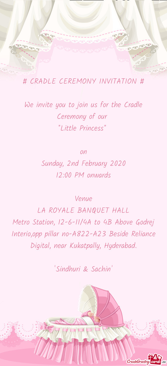 # CRADLE CEREMONY INVITATION #