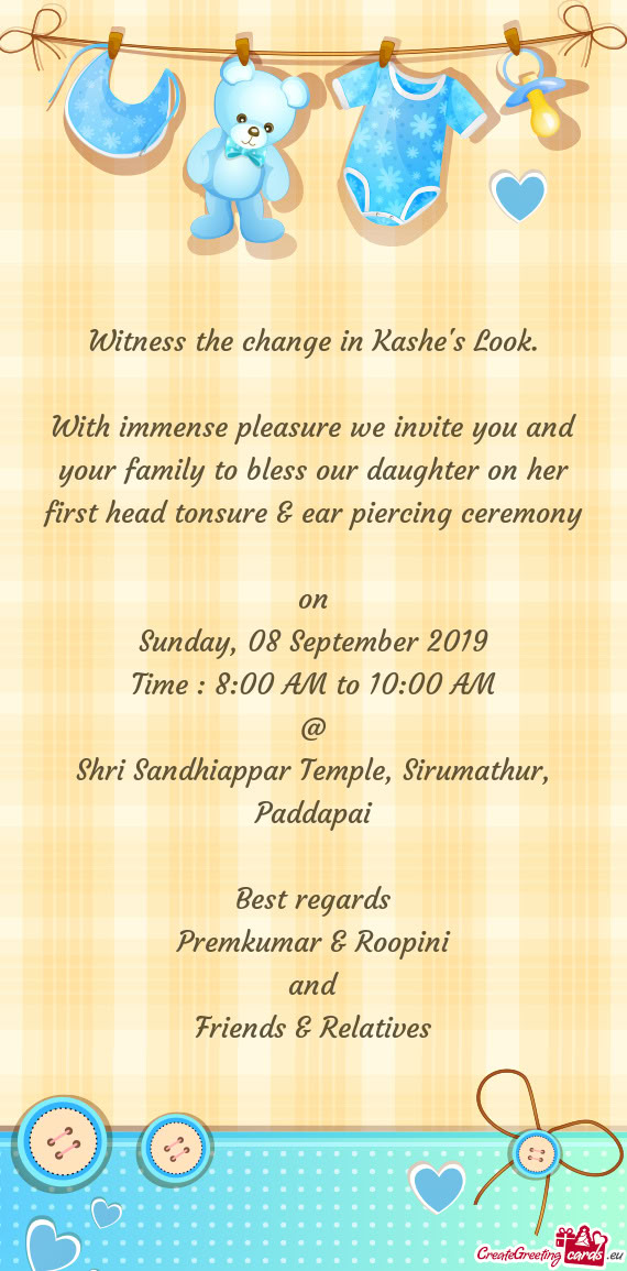 & ear piercing ceremony