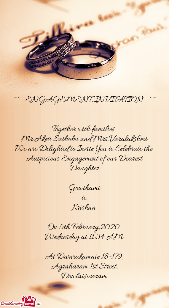 ~~ ENGAGEMENT..INVITATION ~~