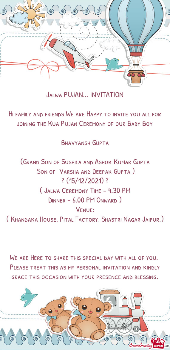 ( Jalwa Ceremony Time - 4.30 PM