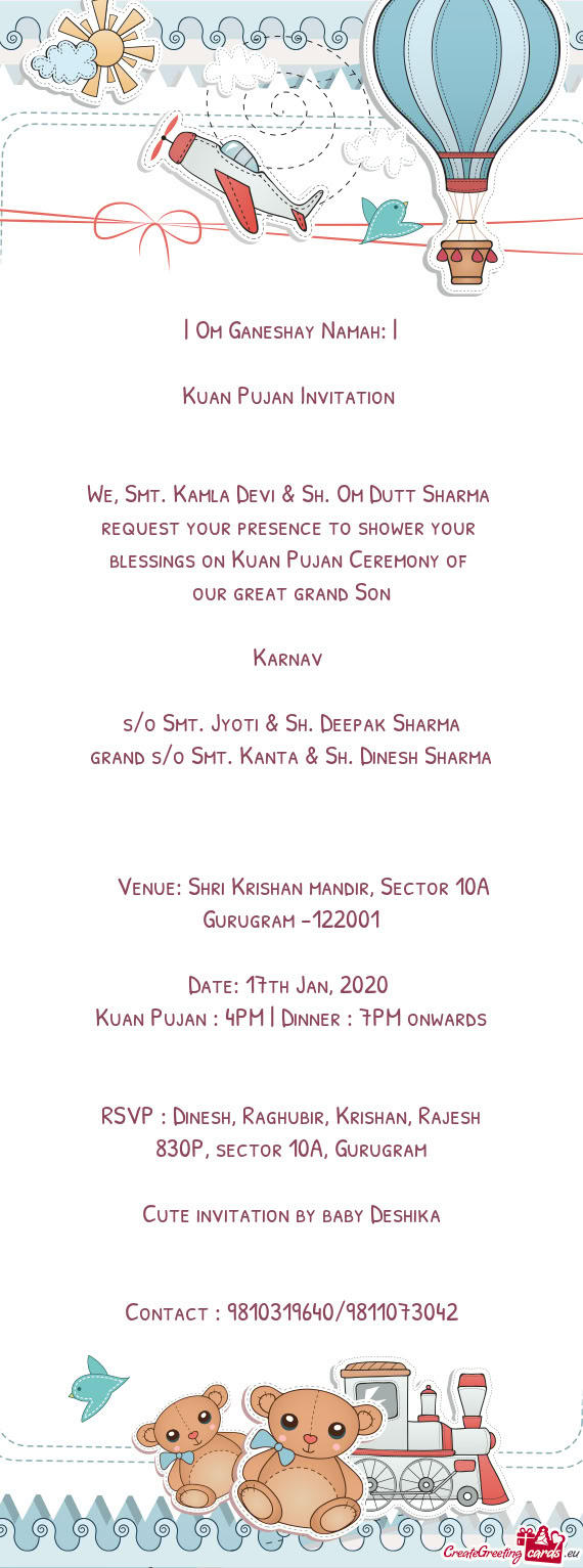 | Om Ganeshay Namah: |