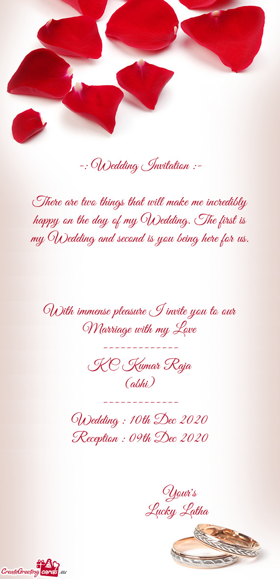 : Wedding Invitation :