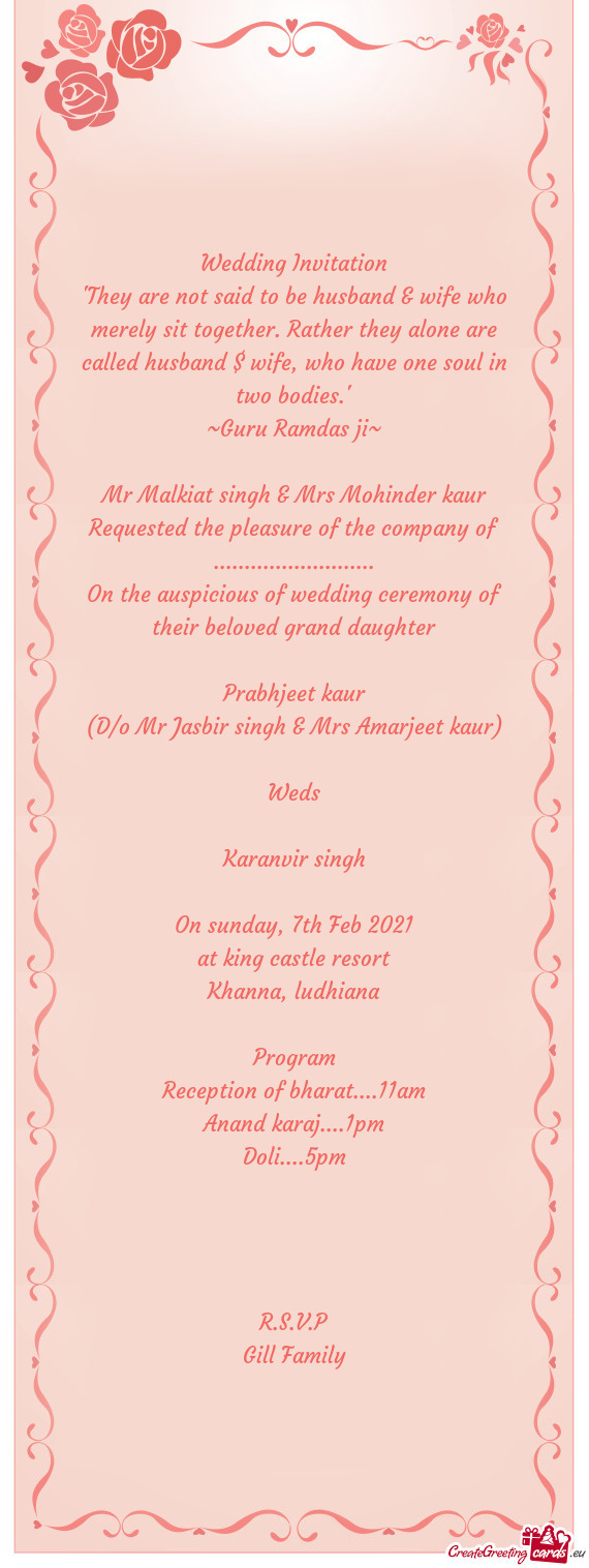 ?? Wedding Invitation ☬