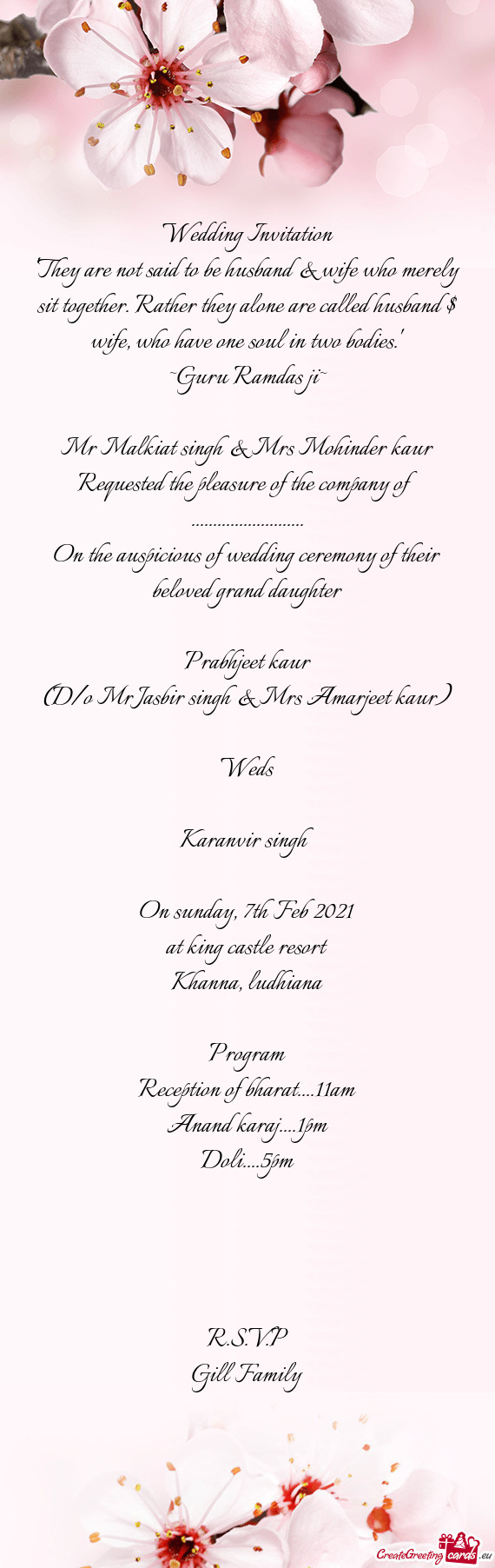 ?? Wedding Invitation ☬