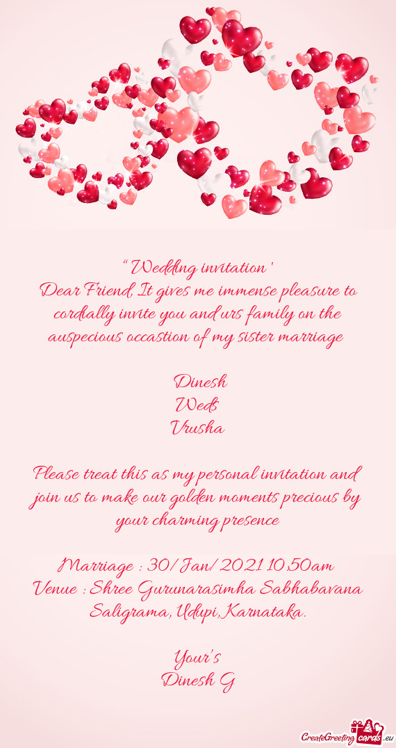 ?? Wedding invitation ”