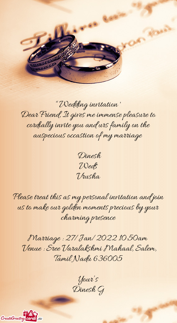 ?? Wedding invitation ”