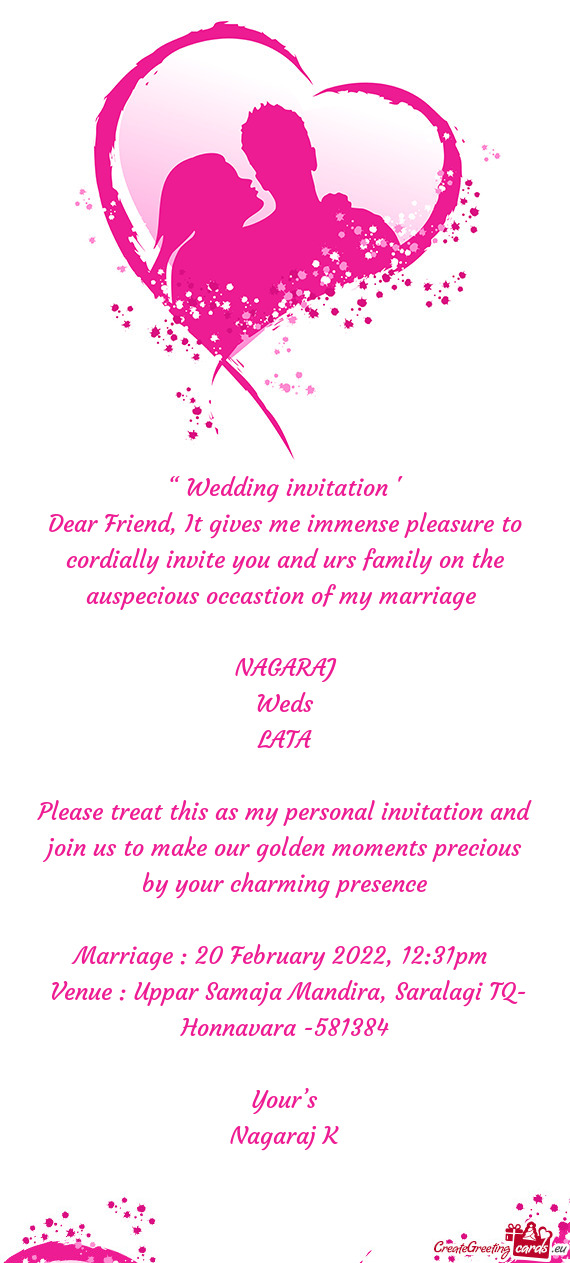 ?? Wedding invitation ”