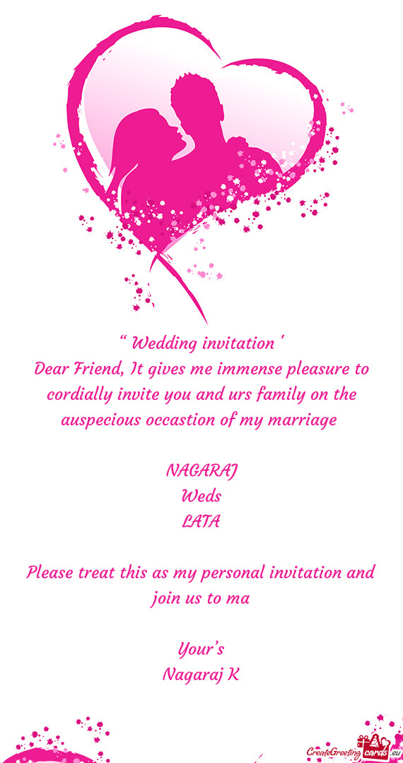 ?? Wedding invitation ”