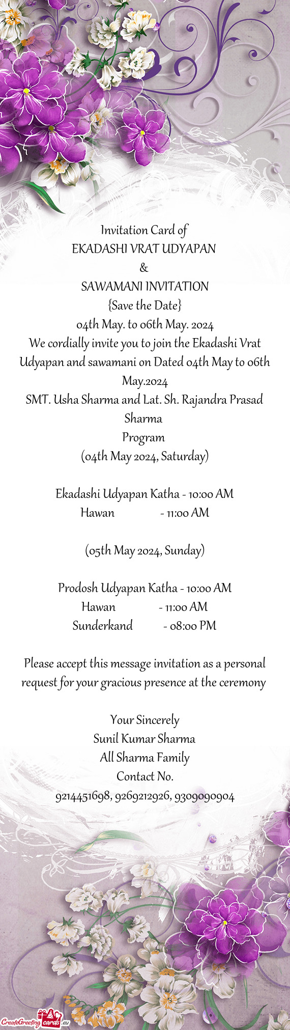 04th May. to 06th May. 2024