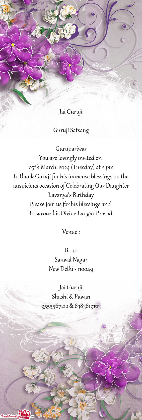 05th March, 2024 (Tuesday) at 2 pm