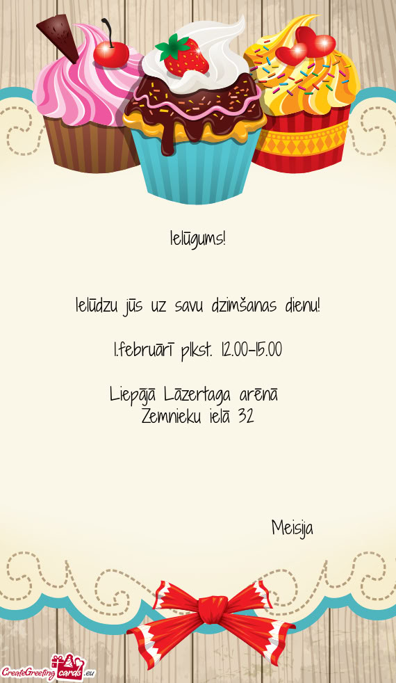 1.februārī plkst. 12.00-15.00