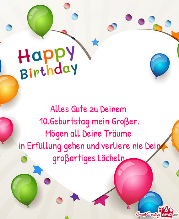 10.Geburtstag mein Großer