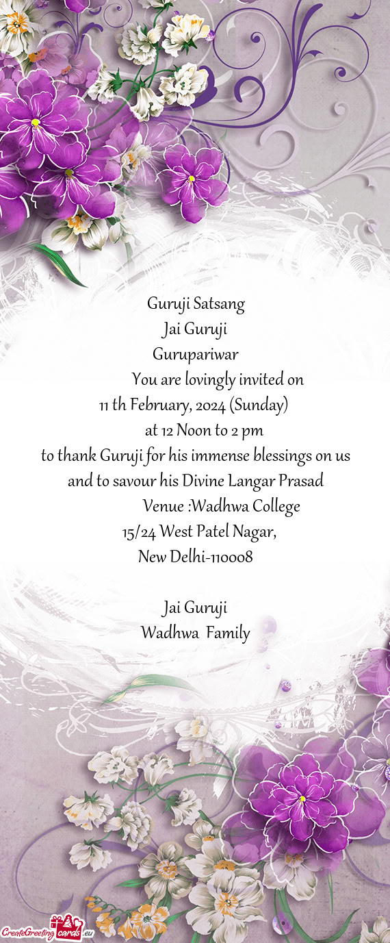 11 th February, 2024 (Sunday)