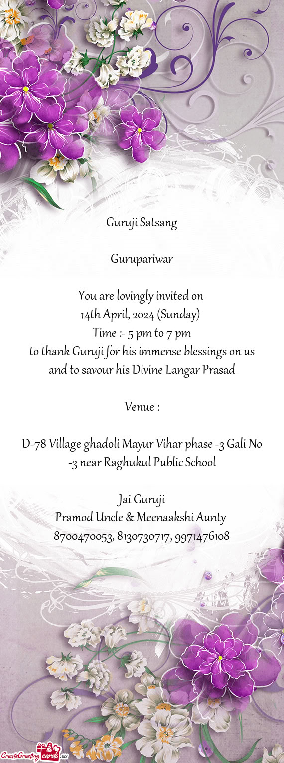 14th April, 2024 (Sunday)