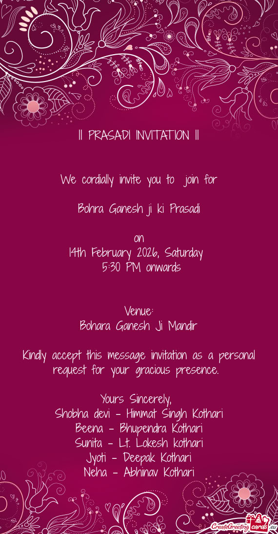 14th February 2026, Saturday