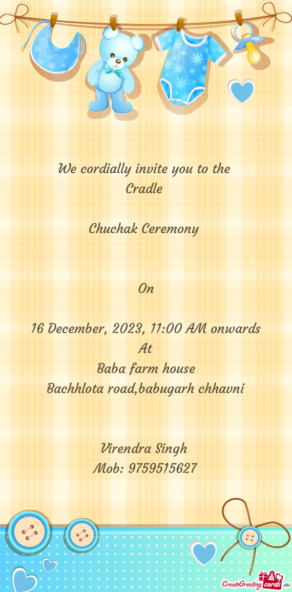 16 December, 2023, 11:00 AM onwards