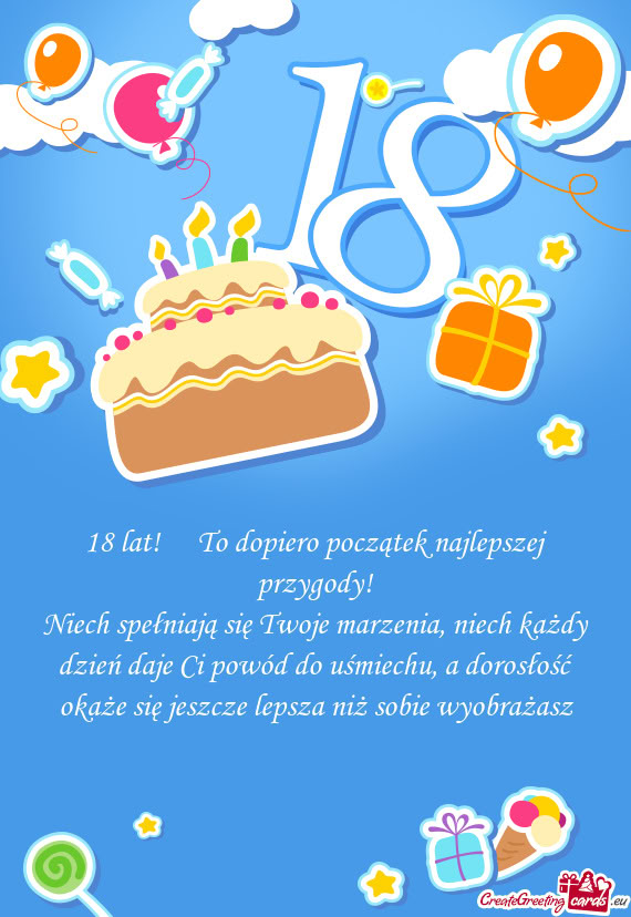 18 lat! 🚀 To dopiero początek najlepszej przygody