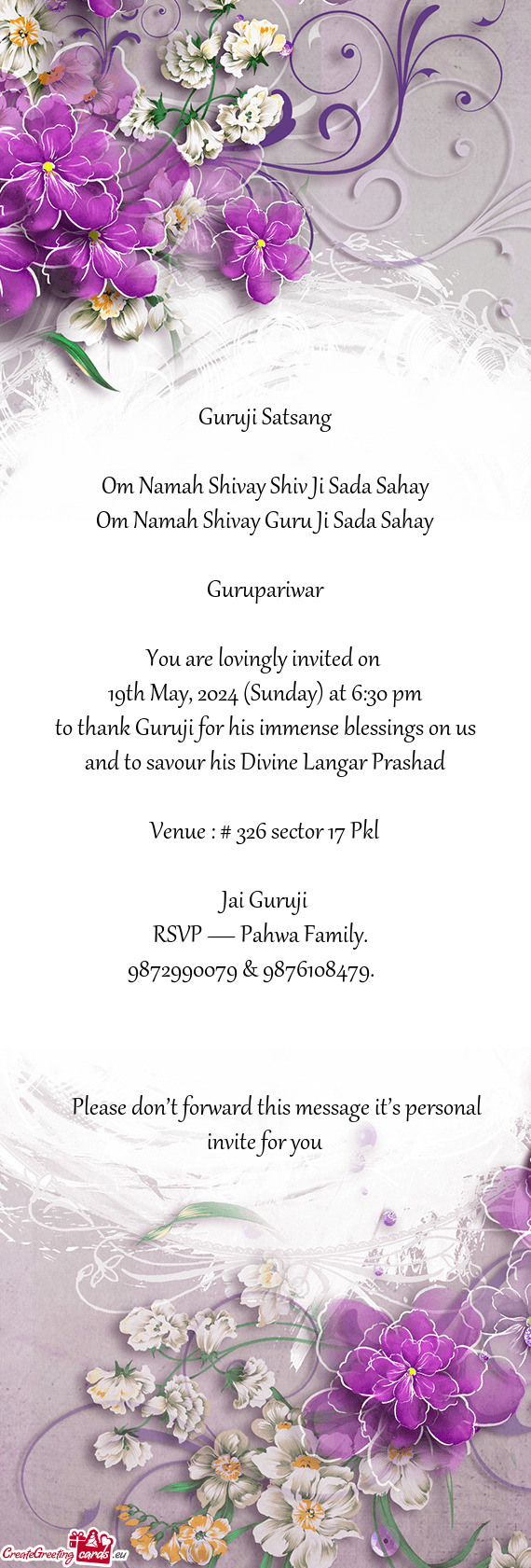 19th May, 2024 (Sunday) at 6:30 pm