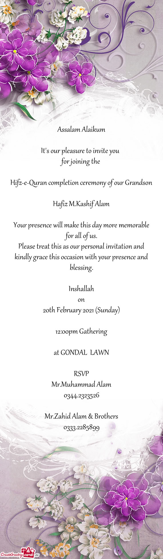 20th February 2021 (Sunday)