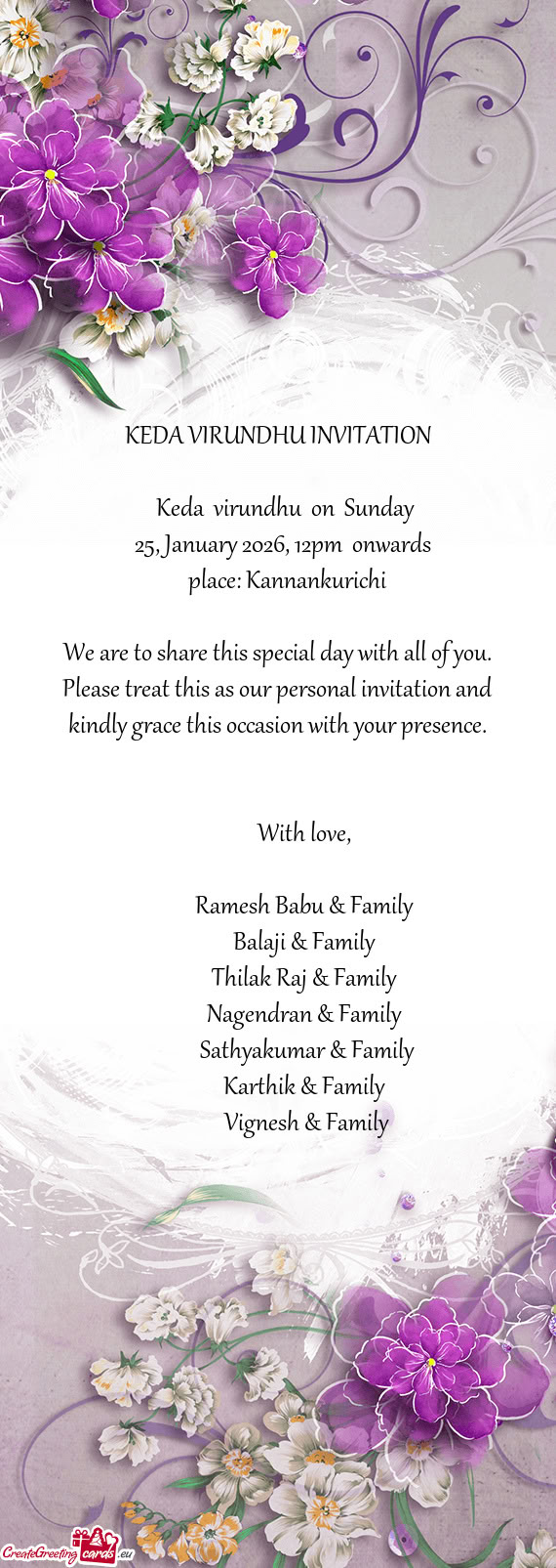 25, January 2026, 12pm onwards