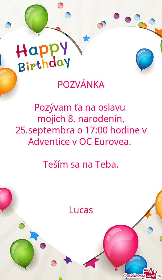 25.septembra o 17:00 hodine v Adventice v OC Eurovea