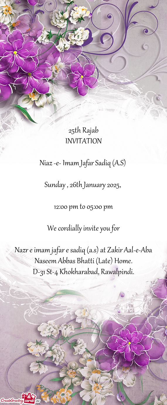 25th Rajab