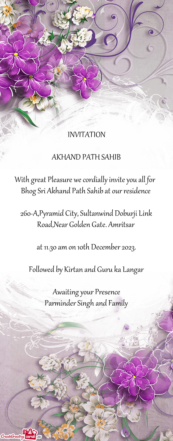 260-A,Pyramid City, Sultanwind Doburji Link Road,Near Golden Gate. Amritsar