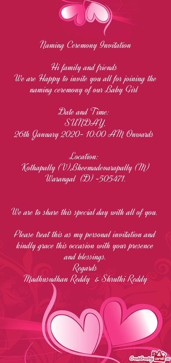 26th January 2020- 10:00 AM Onwards