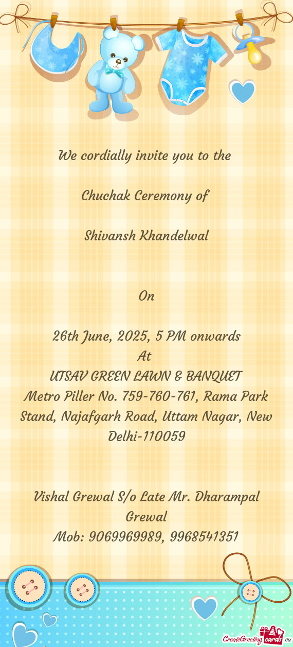 26th June, 2025, 5 PM onwards