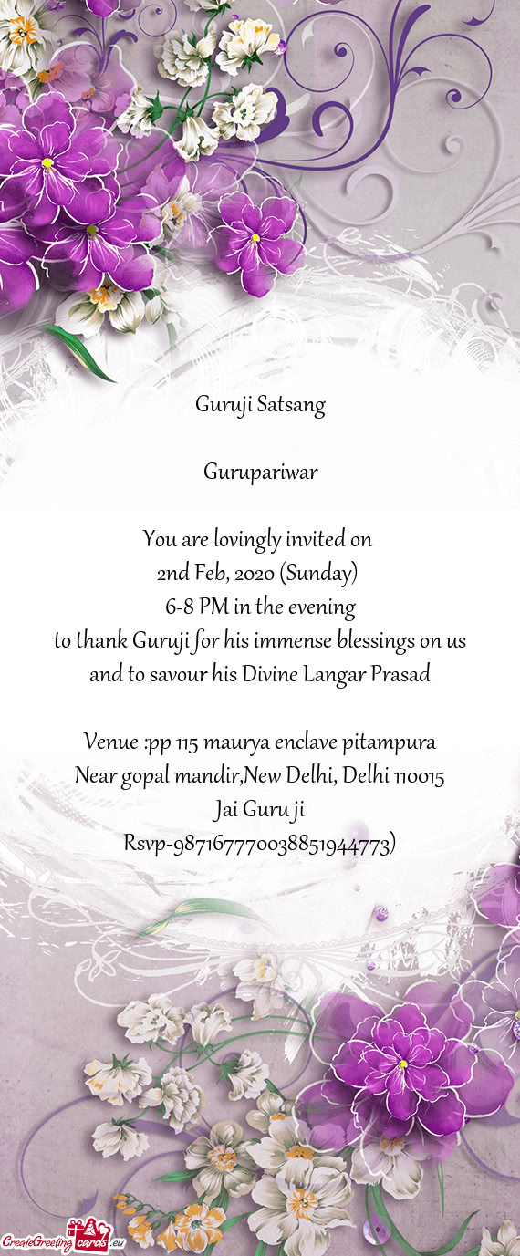 2nd Feb, 2020 (Sunday)