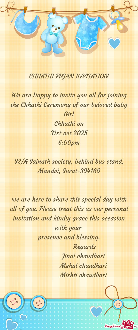 32/A Sainath society, behind bus stand, Mandvi, Surat-394160