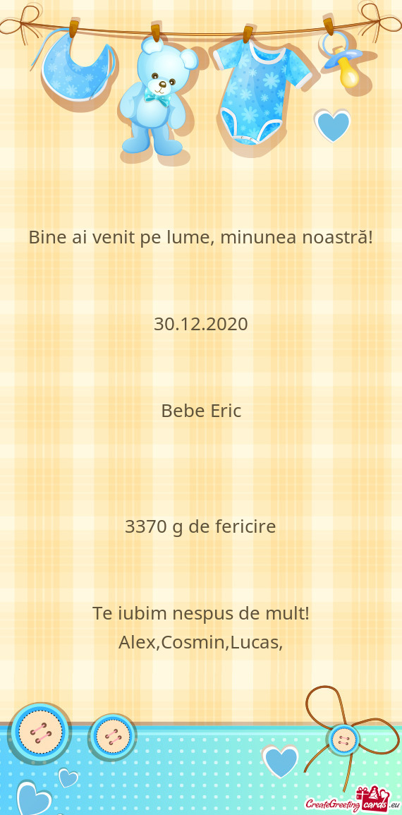 3370 g de fericire