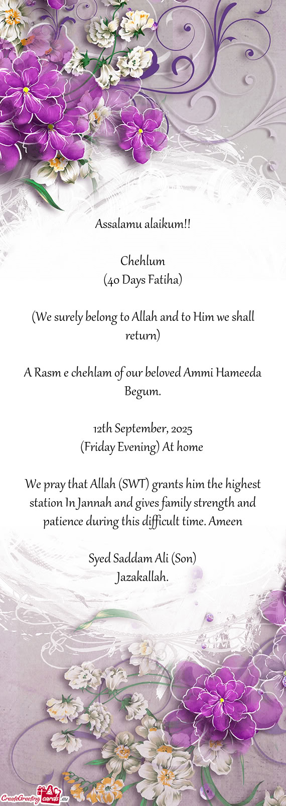 (40 Days Fatiha)