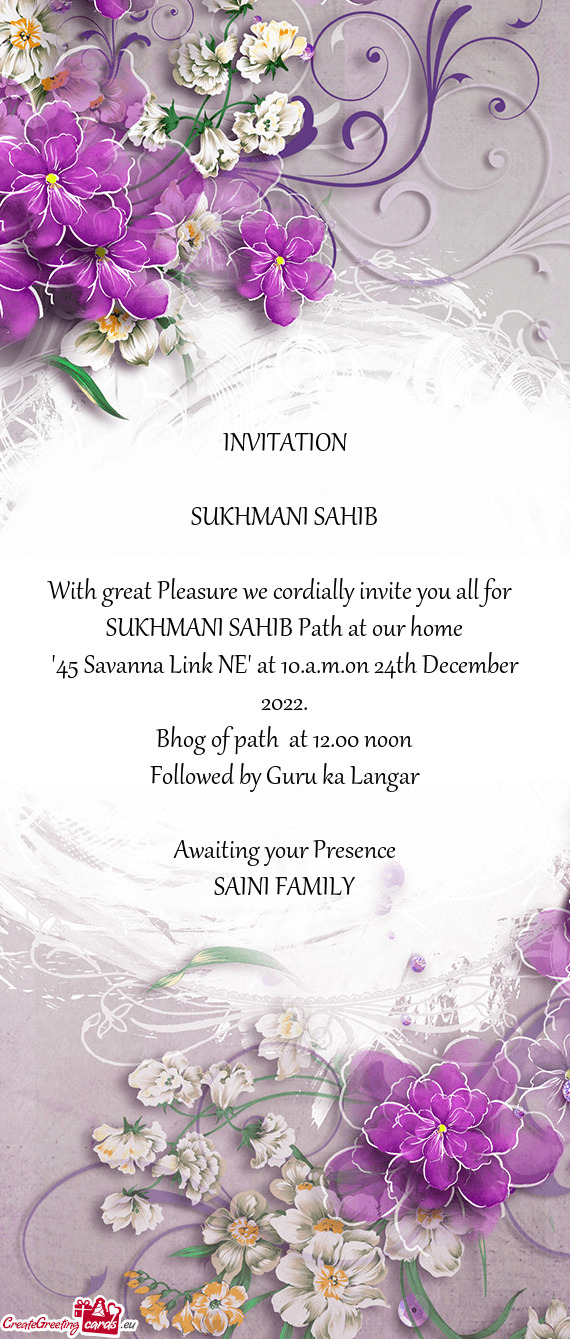 "45 Savanna Link NE" at 10.a.m.on 24th December 2022