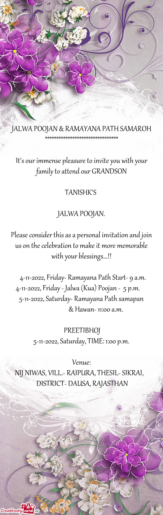 5-11-2022, Saturday- Ramayana Path samapan