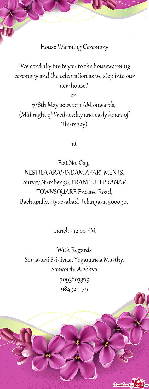 7/8th May 2025 2:33 AM onwards