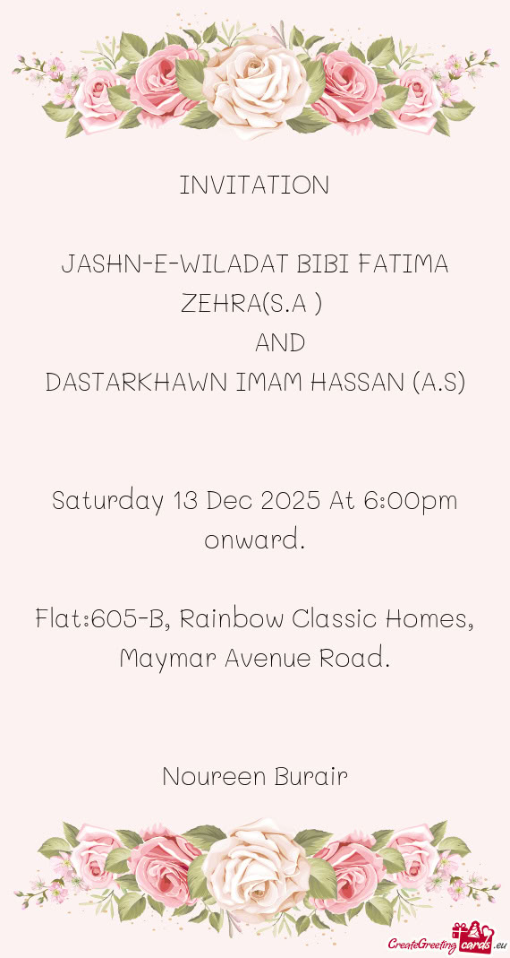 A )   AND DASTARKHAWN IMAM HASSAN (A