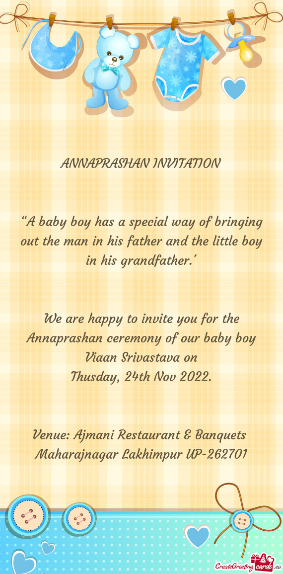 “A baby boy has a special way of bringing out the man in his father and the little boy in his gran