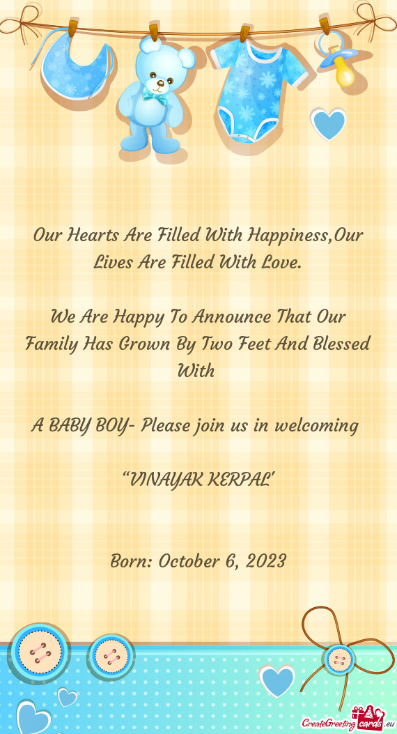 A BABY BOY- Please join us in welcoming