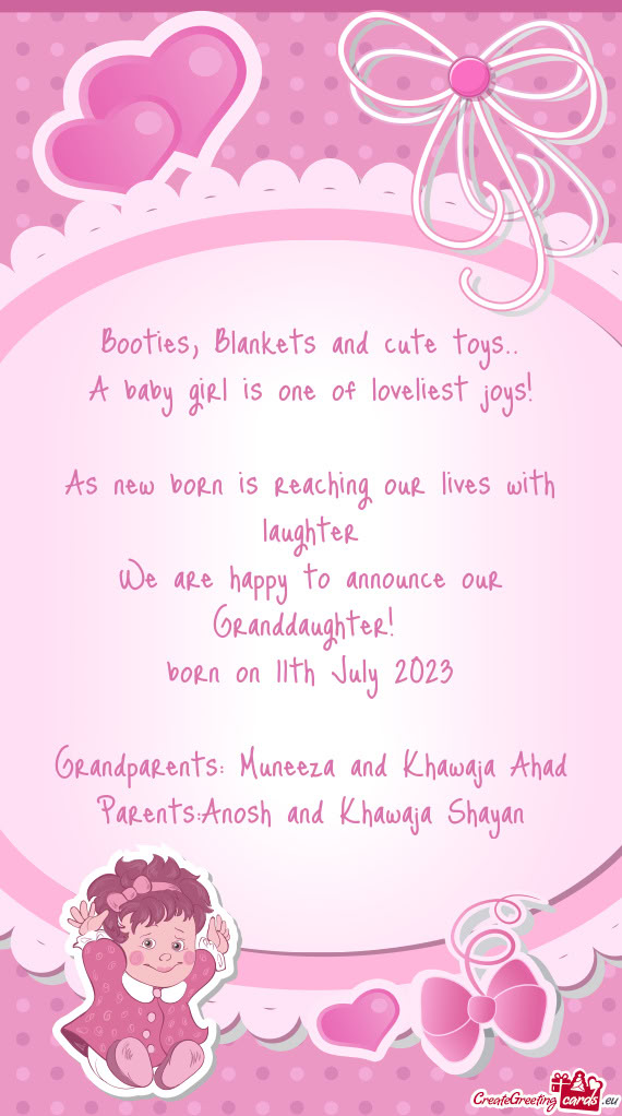 A baby girl is one of loveliest joys