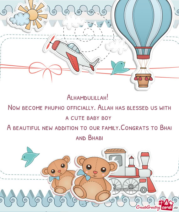 A beautiful new addition to our family.Congrats to Bhai and Bhabi