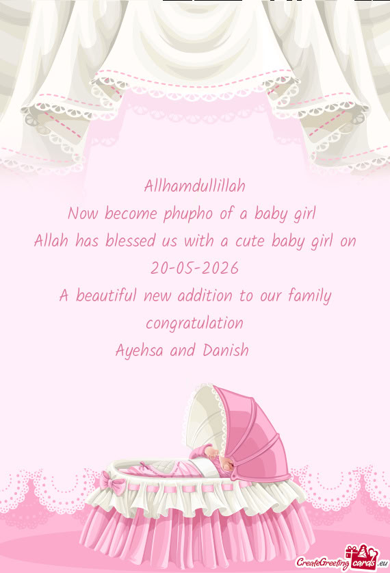 A beautiful new addition to our family congratulation