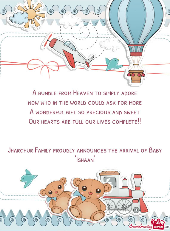 A bundle from Heaven to simply adore