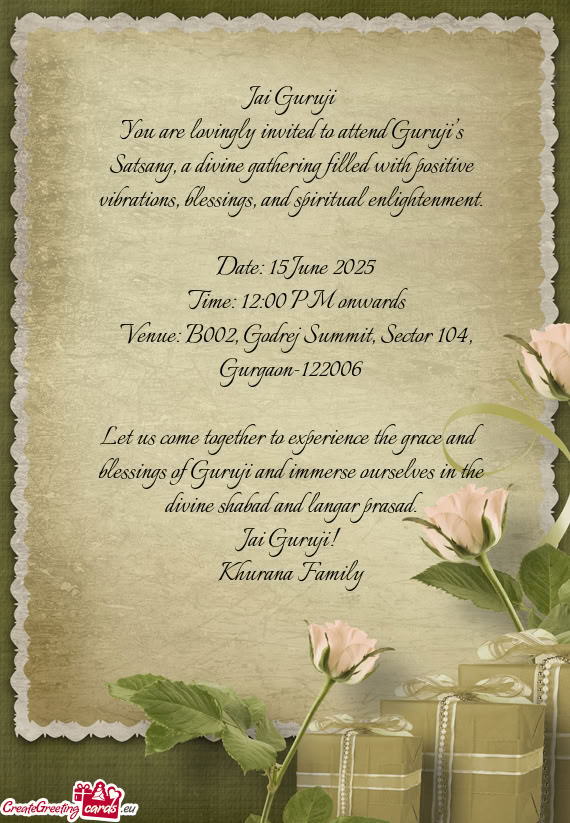 A divine gathering filled with positive vibrations