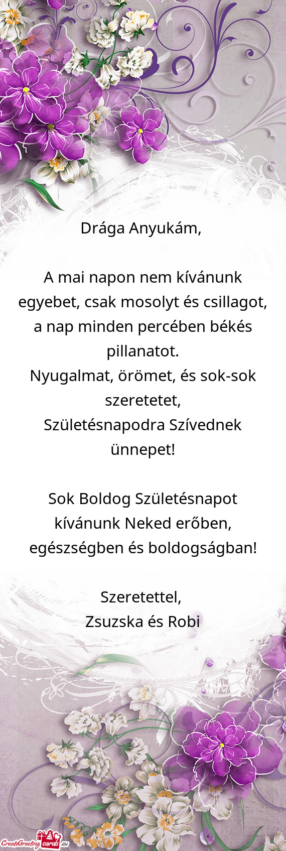 A mai napon nem kívánunk egyebet, csak mosolyt és csillagot, a nap minden percében békés pilla