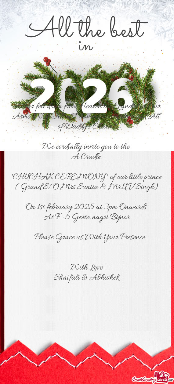 A star fell down from Heaven and Landed in Our Arms..With All of Mommy