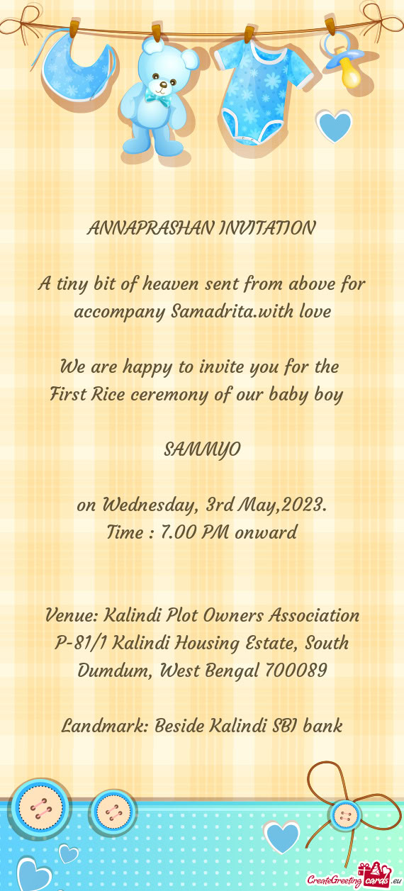 A tiny bit of heaven sent from above for accompany Samadrita.with love