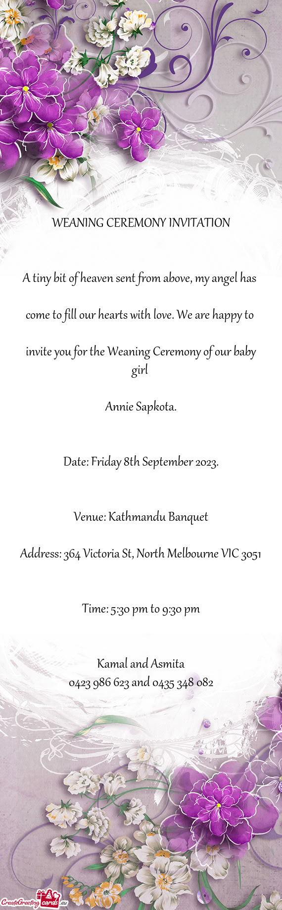 A tiny bit of heaven sent from above, my angel has