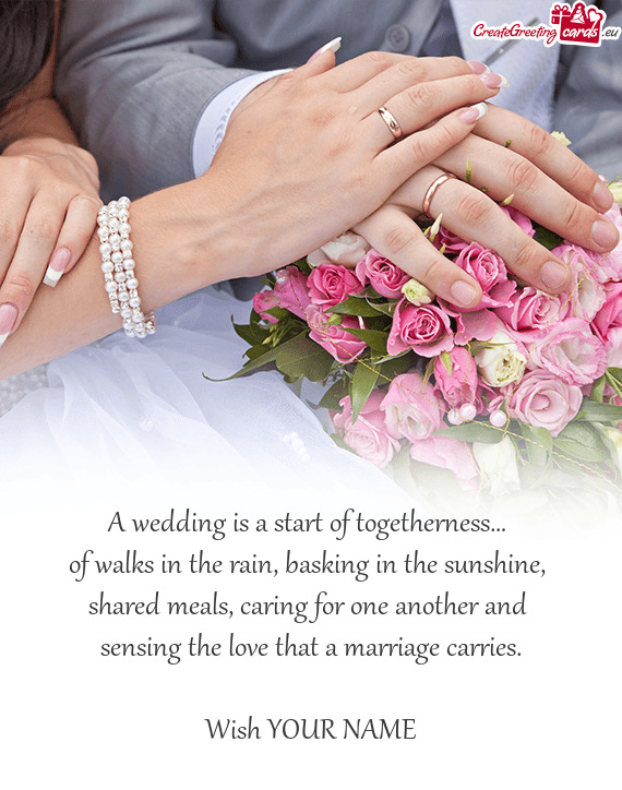 A wedding is a start of togetherness… of walks in the rain