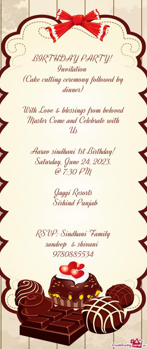 Aarav sindhani 1st Birthday